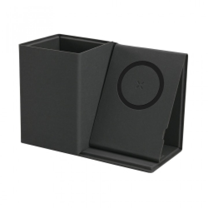 Wireless Masaüstü Kalemlik 5W Kablosuz Şarjlı Telefon Standlı Organizer